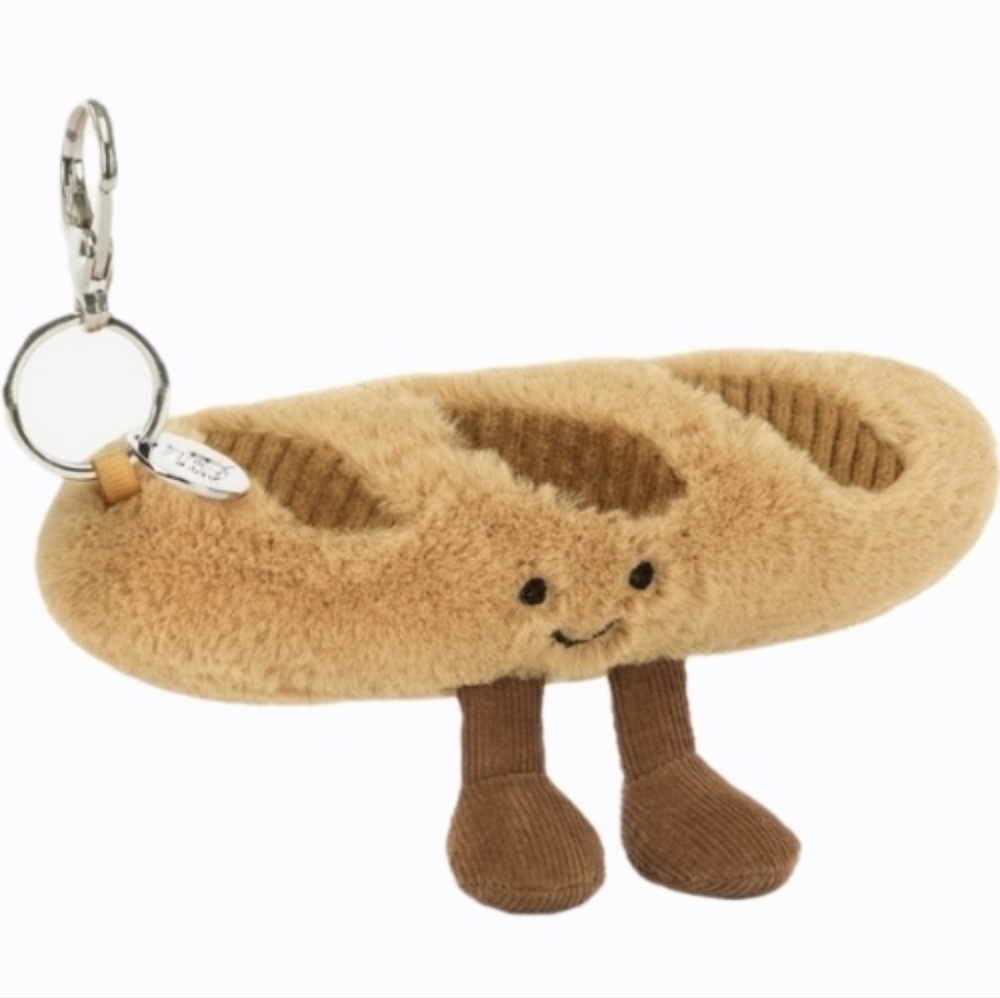 Jellycat Amuseables Baguette Bag Charm 1.6in x 5.9in x 3.1 BNWT Authentic